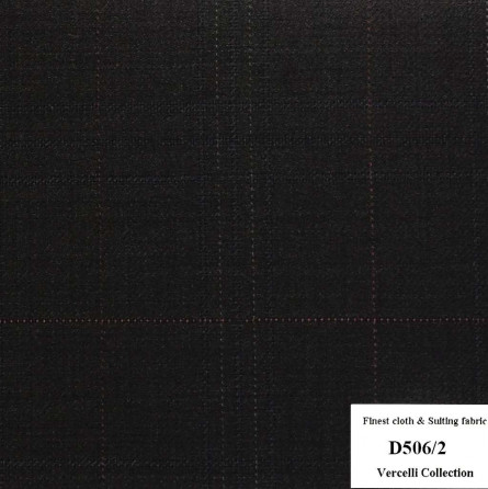 D506/2 Vercelli CXM - Vải Suit 95% Wool - Xanh Dương Sọc